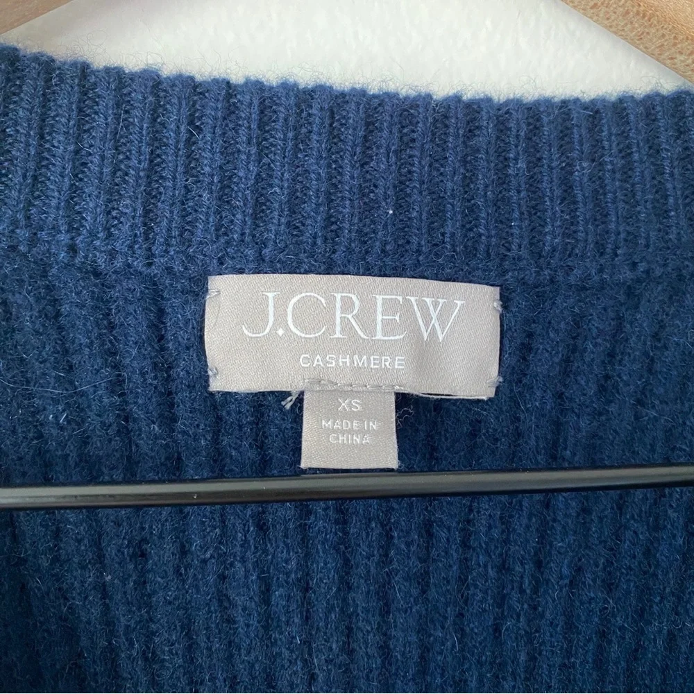 100% Cashmere Ribbed Oversized Crewneck Sweater Stripe - Picture 7 of 10